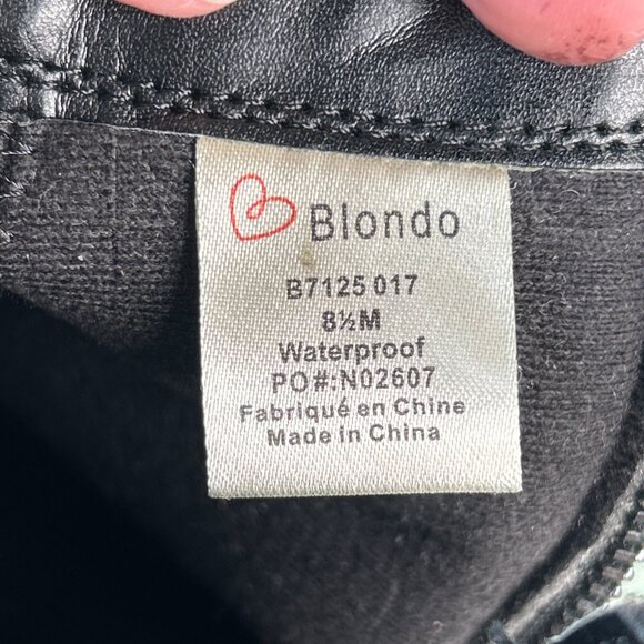 Blondo Womens 8.5M Waterproof Ankle Boot Black Double Zipper Casual Winter Work - Picture 12 of 12